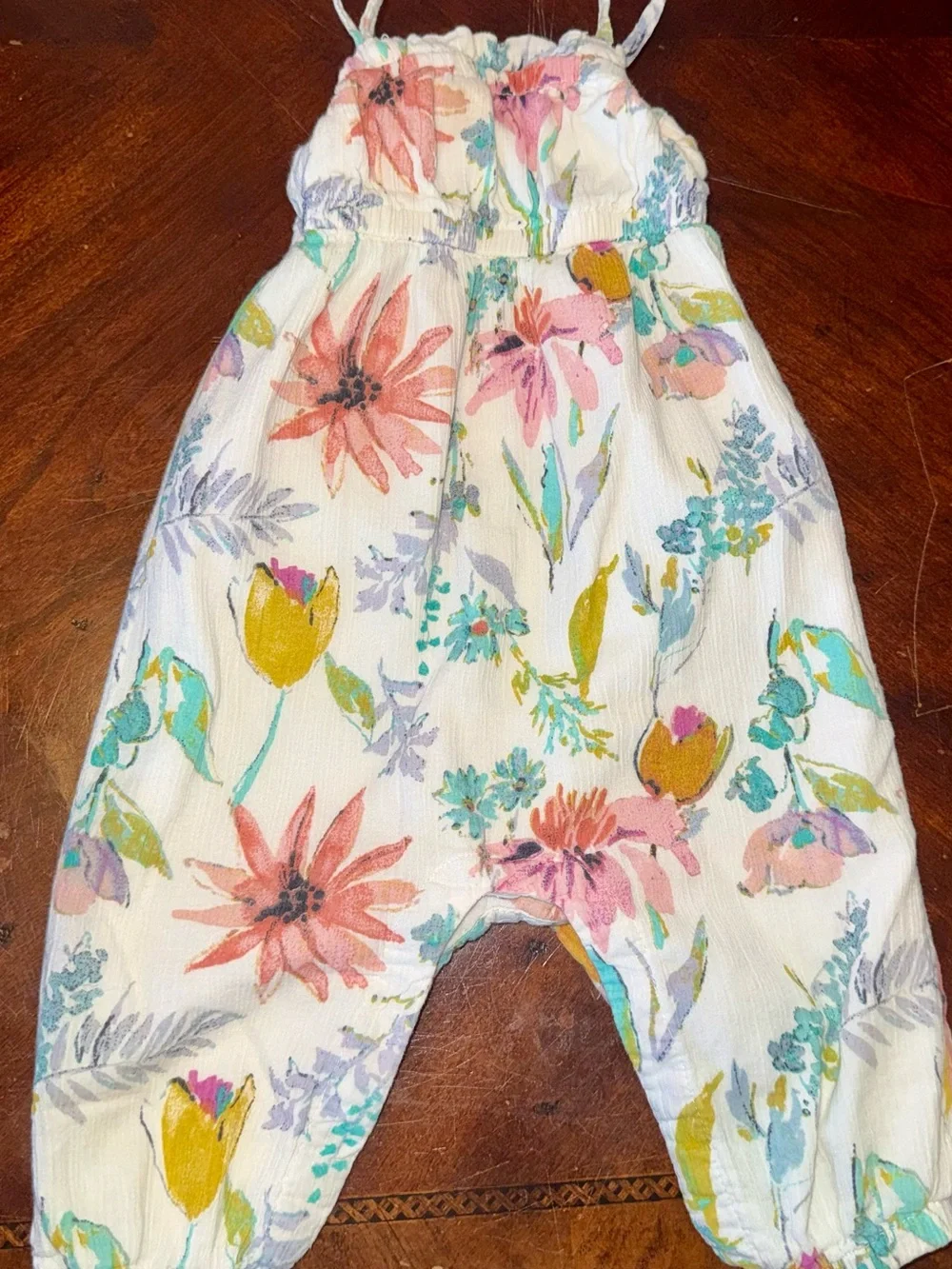 Old Navy Baby Girl Floral Romper | 6-12 Months | Summer One-Piece | EUC